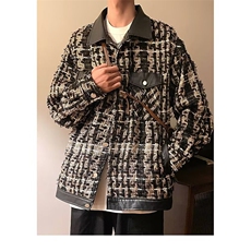 J9802-P70新款潮流宽松拼接休闲小香风高端夹克外套，男装夹克，星座617A-2