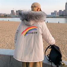MM48064-P130冬季大毛领棉衣男士大码加厚棉袄男棉服，男装棉衣，电商A040