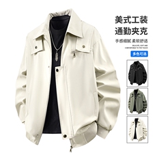 秋季男士立领美式休闲大码夹克外套J05-P55控108，男装夹克，星座209