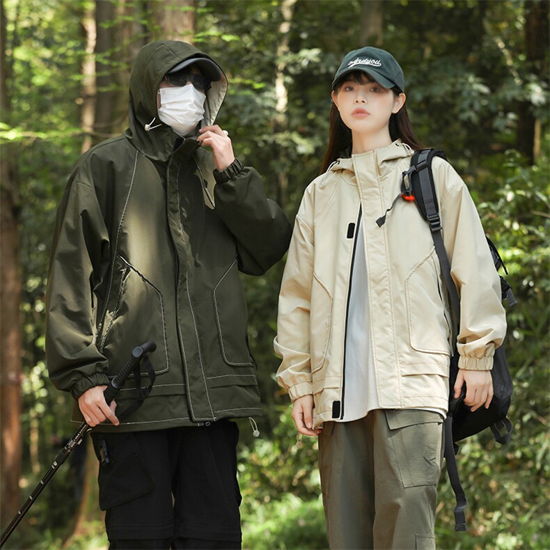 美式冲锋衣新款女秋季运动外套ins宽松户外工装夹克JK08818-P78,男装夹克,星座308B-1