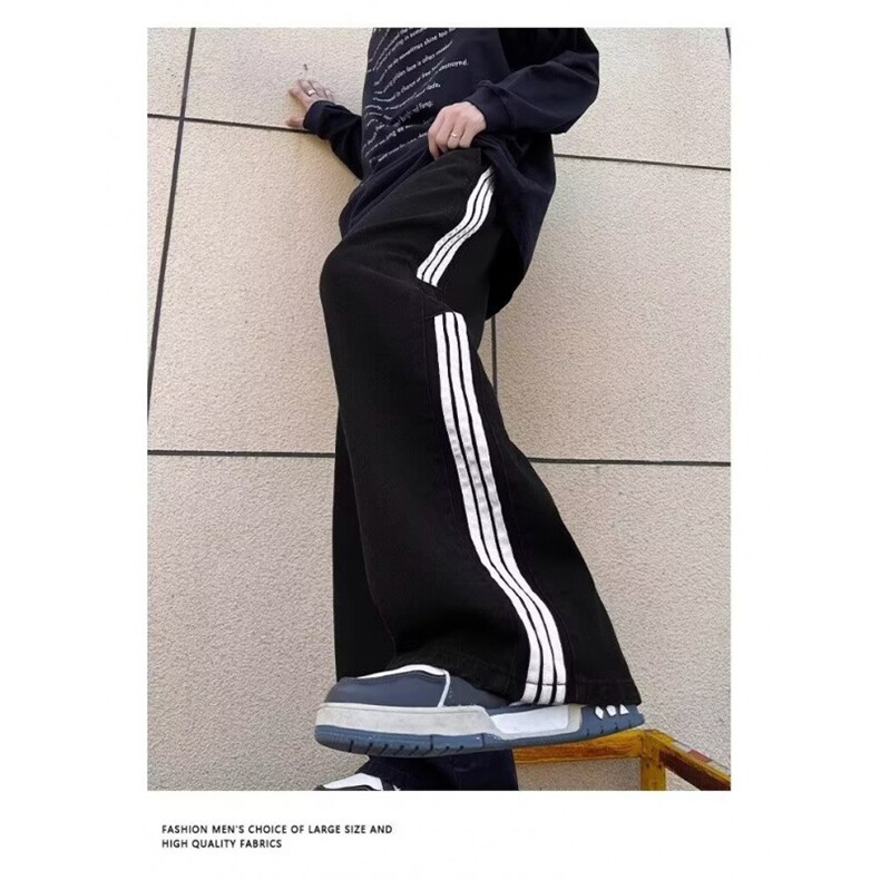 网红同款港风复古牛仔长裤美式高街潮流,男装休闲裤,四季星座505
