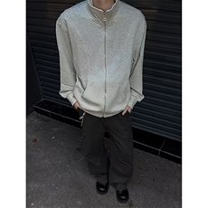 得物品质秋款男立领卫衣拉链开衫拼接宽松外套WY114P70，男装卫衣，星座1013-1