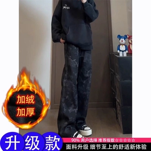 美式复古潮流毛领连帽棉衣男女情侣款冬季加厚保暖呢子棉衣服外套图片