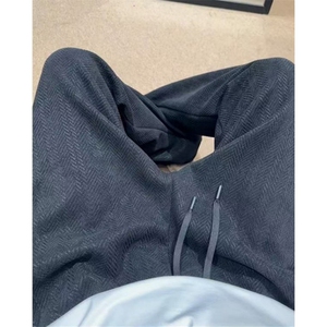 斑马纹弯刀卫裤男款秋微喇裤子宽松阔腿直筒休闲长裤 K6022图片