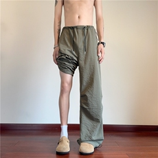夏季新款美式潮流褶皱伞兵裤宽松休闲裤B315-K511-特p36控68，男装休闲裤，电商B315
