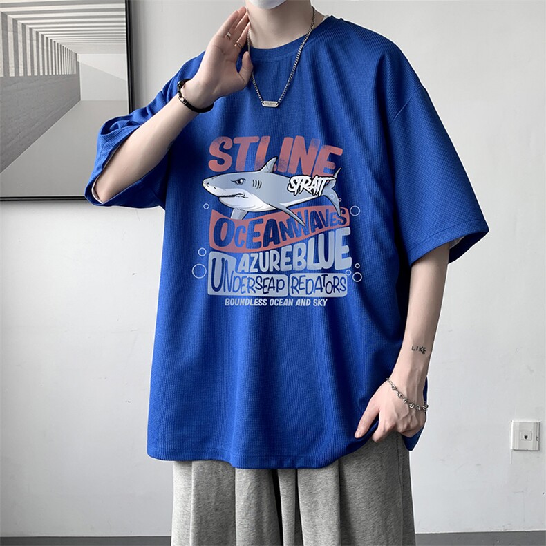 华夫格t恤男短袖男大码五分袖大皂风HT73331-P22,男装T恤,电商A040