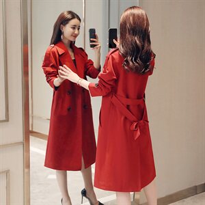 中长款西装风衣女春秋季2025年新款气质收腰显瘦早春今年流行外套，女装风衣，沫晗依美