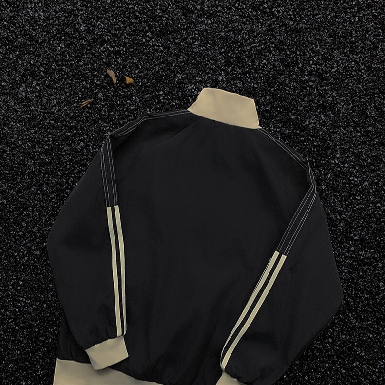 条纹外套男春秋季新款情侣潮牌棒球服宽松休闲夹克上衣J6011-p67,男装夹克,星座1008
