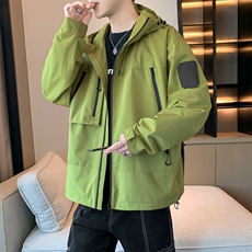 中性风工装冲锋衣男高品纯色宽松夹克外套DSA157B-J91-P60，男装夹克，电商A157B