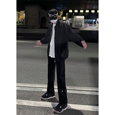 B221美式ins高街暗黑小众个性铆钉小脚牛仔裤LK23142-P65控88，男装牛仔裤，电商B221
