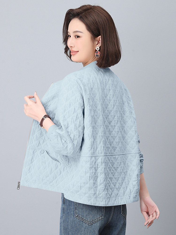 减龄polo外套女春款宽松短款小个子休闲开衫上衣Y15439,女装短外套,雪樱依海