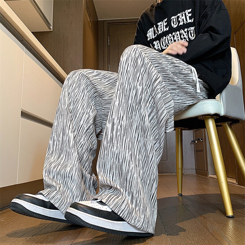 K9025/P45春装垂感休闲裤男士直筒裤潮男大码宽松裤子，男装休闲裤，电商A141