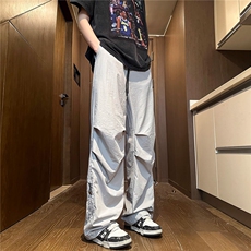 1506/GA070/P38美式降落伞兵男春秋季褶皱抽绳设计感速干休闲长裤，男装休闲裤，星座1506A