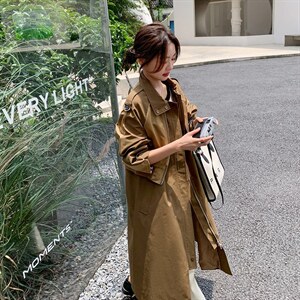 2022秋新款假两件加长风衣251-605-P185-K248,女装风衣,浙宝189