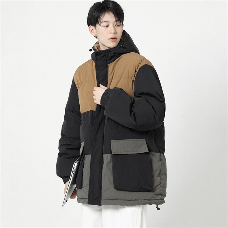 无影墙2026新品冬季宽松情侣装撞色棉服冬装加厚外套D008-P100,男装棉衣,星座717