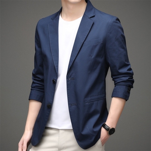 2023秋季新款西服中年男士外套免烫商务休闲爸爸装小西服男装图片