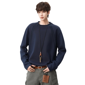 2026大码 曼巴棉拼接圆领卫衣 长袖T恤A158-T686-p18图片