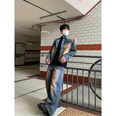 【有货】美式复古垫肩牛仔外套男cleanfit短款夹克2181CC-特P65，男装夹克，星座1007（原301D）