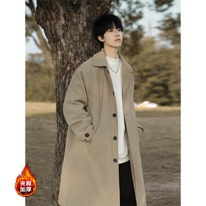 夹棉风衣 D6016 -TP110168 韩系高级感休闲翻领夹棉保暖大衣,男装风衣,电商A102