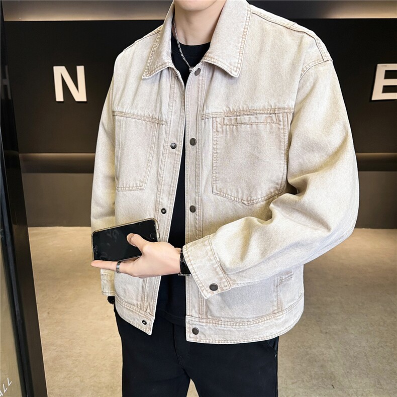 2026新款春季牛仔夹克外套男装复古水洗工装衣服A313-6811-P115，男装夹克，电商A313