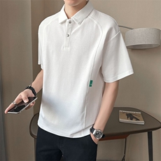 夏季男士POLO衫纯色休闲简约半袖2025新款短袖T恤男B317/1901/P68，男装T恤，电商B317