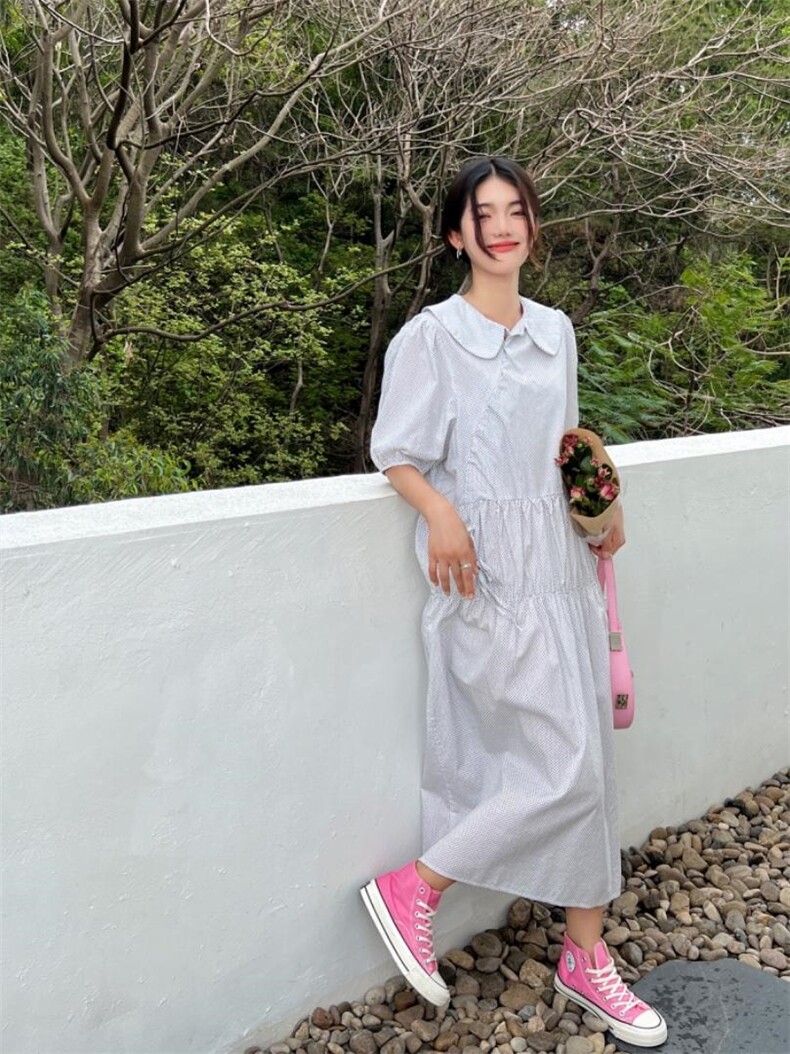 时尚韩版宽松连衣裙，胖瘦都能穿，女装连衣裙，衣宫主