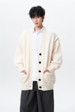 8XL-M大码V领开衫毛衣外套男日系复古宽松慵懒风针织衫KS002p55，男装针织衫/毛衣，电商B312