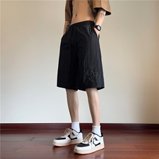 2024夏季新款潮流薄款新中式刺绣宽松短裤B315-K24123-特p20控38，男装牛仔裤，电商B315