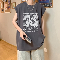 量大优供视频得物直播品质220克夏季纯棉背心无袖T恤WB121，男装T恤，电商A486
