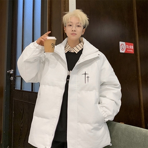 刺绣羽绒棉服冬季PU皮衣鳄鱼面包服男外套 PM2311 P80图片