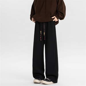 8XL-M加绒雪尼尔裤子秋冬麦穗纹卫裤潮牌直筒休闲长裤KZ1938/P58图片