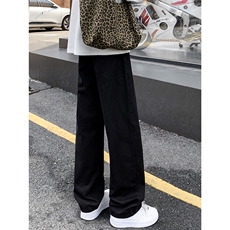 美式高街cleanfit直筒黑色牛仔裤男复古百搭显瘦长裤子K6601特P45，男装牛仔裤，电商C323