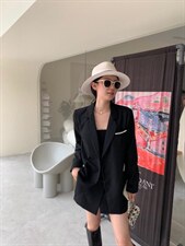 口袋珍珠西装，女装西装，HE