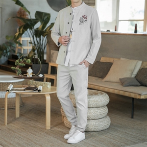 秋冬季风中山装秋装27套装男士唐装两件套A334-TZ707-P105图片