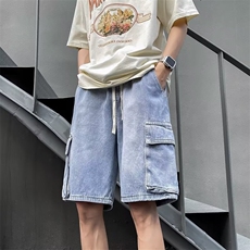 2024美式牛仔裤男款直筒短裤潮QD10P48，男装牛仔裤，星座1116-2