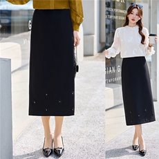 BAO现货2026春秋新款时尚简约百搭高腰显瘦通勤气质中长款半身裙，女装半身裙，时尚俏佳人