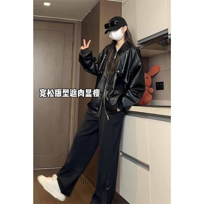 PU皮夹克多拉链设计感假两件皮外套DY2317-特P80,男装夹克,星座1213