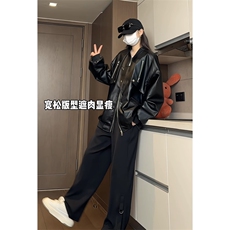 PU皮夹克多拉链设计感假两件皮外套DY2317-特P80，男装夹克，星座1213