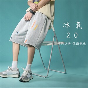 中性风新款短裤泼墨 五分裤夏季清爽休闲裤子宽松卫裤 8008-P35图片