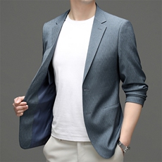 M5552-1钱塘2020-3春夏新款男士商务休闲西服简约薄款外套P135，男装西服，钱塘207-3