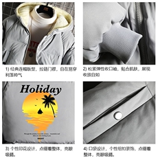 加厚加绒连帽衣男大码服男面包服男MY16266-P100网格挂拍，男装棉衣，电商A040A