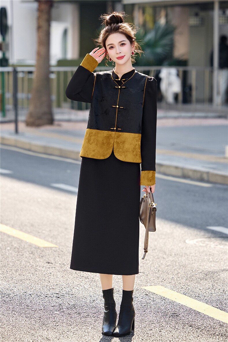 2026年春季新款女装时尚气质新中式套裙婚礼晚宴礼服,女装套装/套裙,关键词