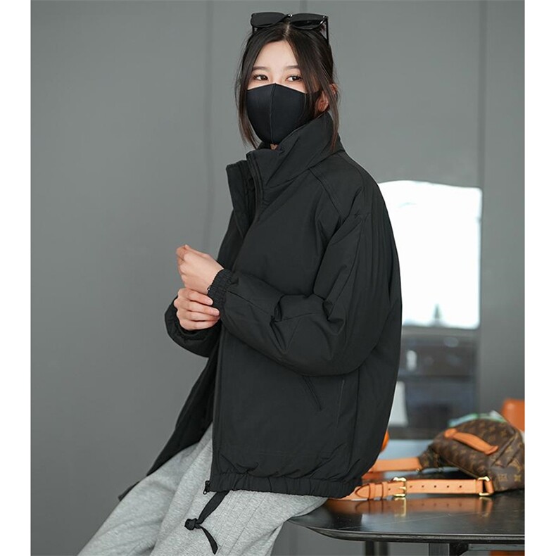 现货冬季美式休闲加厚雪山外套夹克立领纯色三防户外工装棉服,男装夹克,电商A486