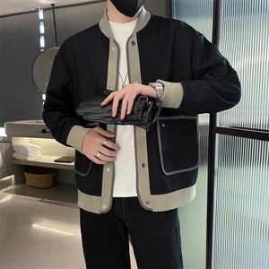 男士外套春秋装新款韩版修身立领时尚短款夹克男装上衣服 JK005图片