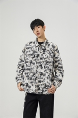 可二开定制扎染雾霾小香风面料大码M-5XL夹克男JK78082P79控128，男装夹克，星座226-1