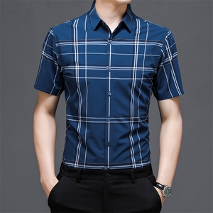 AD22103钱塘2020-3夏季男士精品格子短袖衬衫P75图片