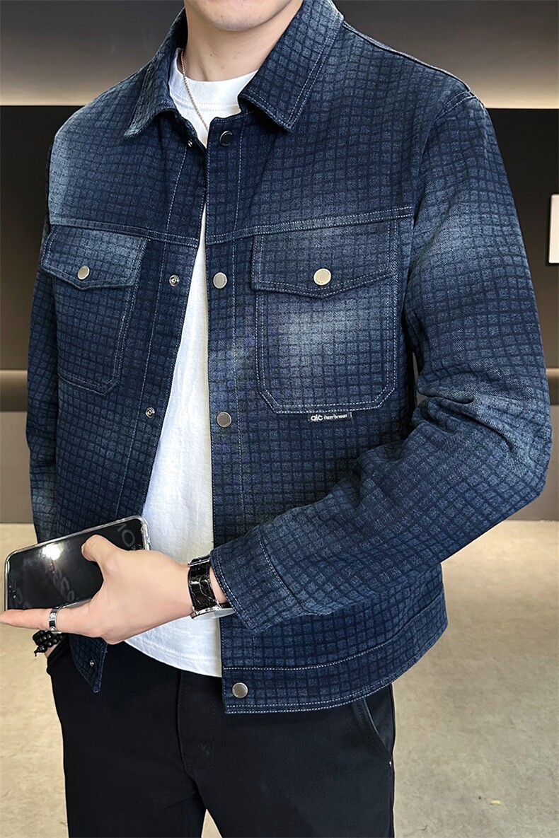 店主风牛仔夹克男时尚2025秋款潮流外套男上衣B317/5532/P125,男装工装外套,电商B317