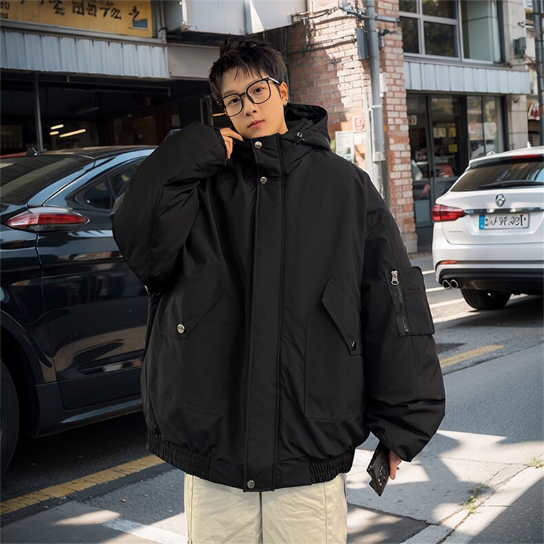 棉服男冬季新款港风宽松连帽棉衣MF9006-P90，男装棉衣，星座214-3