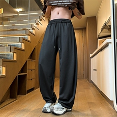 特批P30无差价夏季冰感冰丝垂感弯刀裤男港风宽松休闲裤K5745B，男装休闲裤，电商A001-1