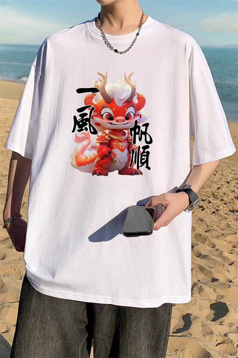 直播供货2025夏装新款纯棉印花短袖T恤A158-T2428-P16特价控28,男装T恤,电商A158